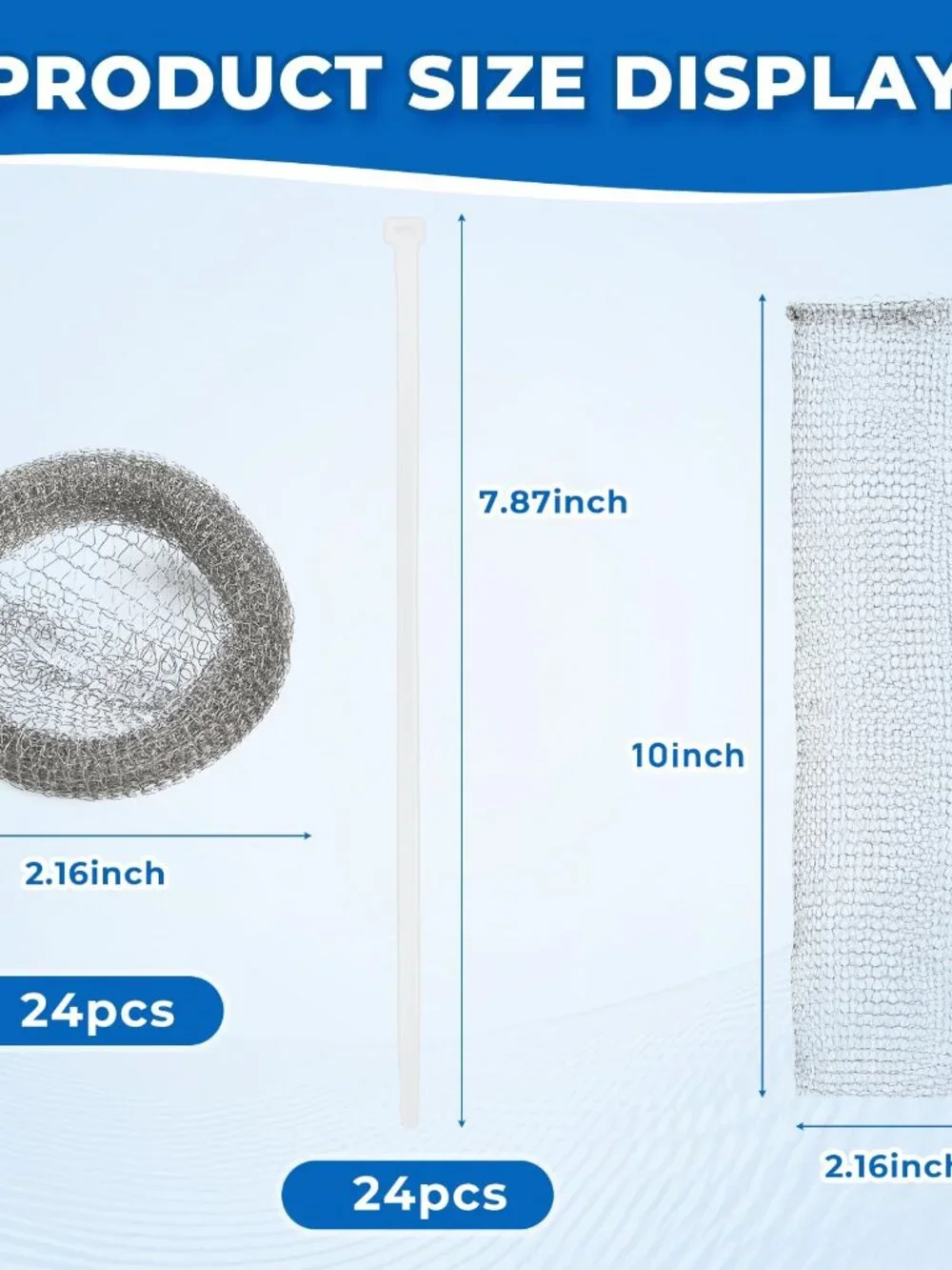 24 PCS Lint Traps, Stainless Steel Lint Catcher for Washing Machine, Pet Hair Re